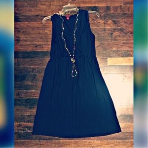 Navy Cotton Wrap Dress